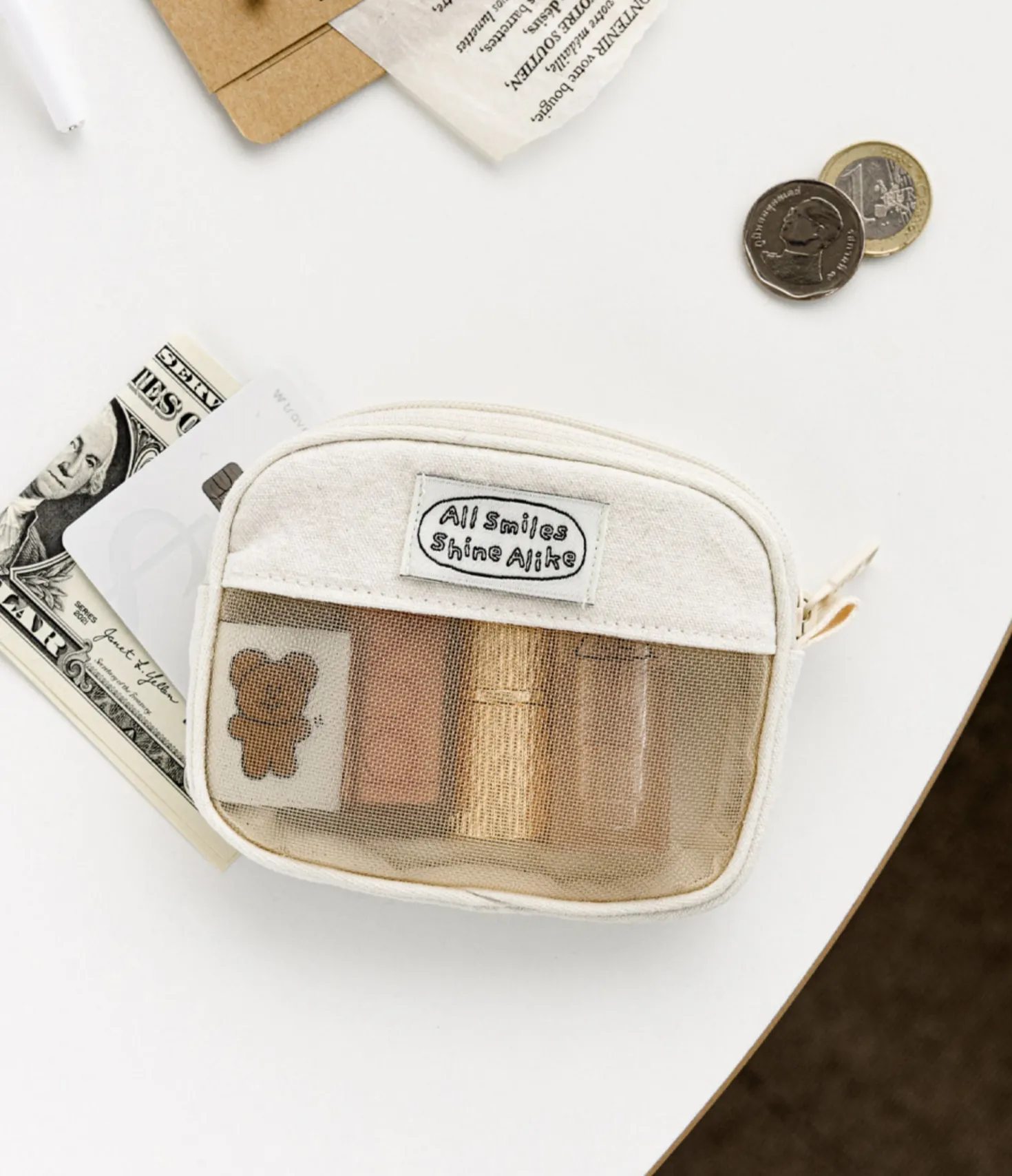 All Smiles Mesh Card Pouch