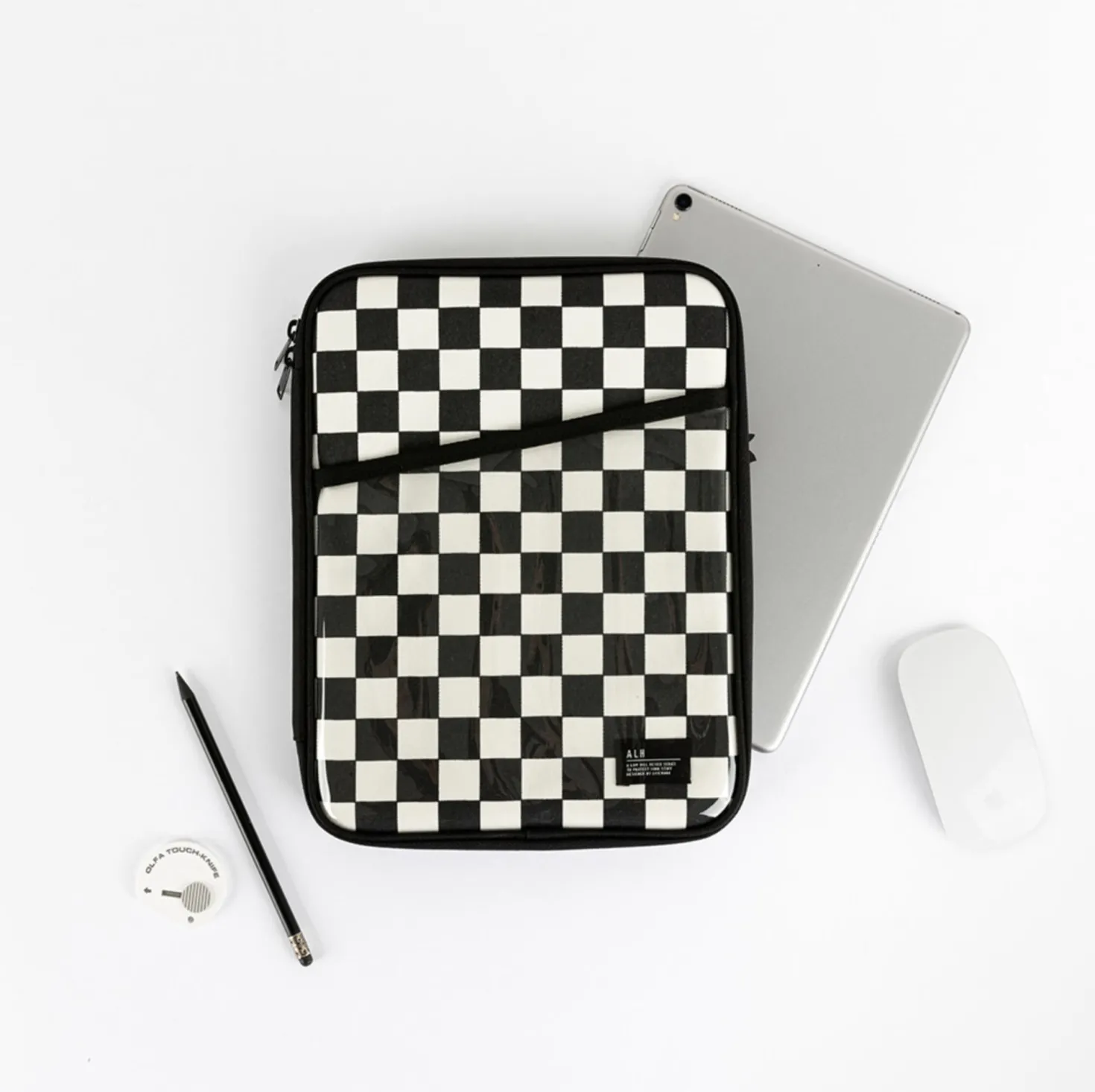 A Low Hill Check Pattern 11 in. Tablet Pouch
