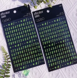 Alphabet & Number Glow in the Dark Sticker