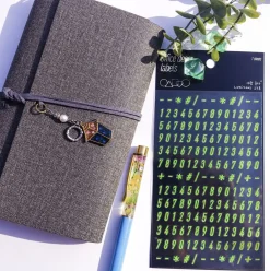 Alphabet & Number Glow in the Dark Sticker