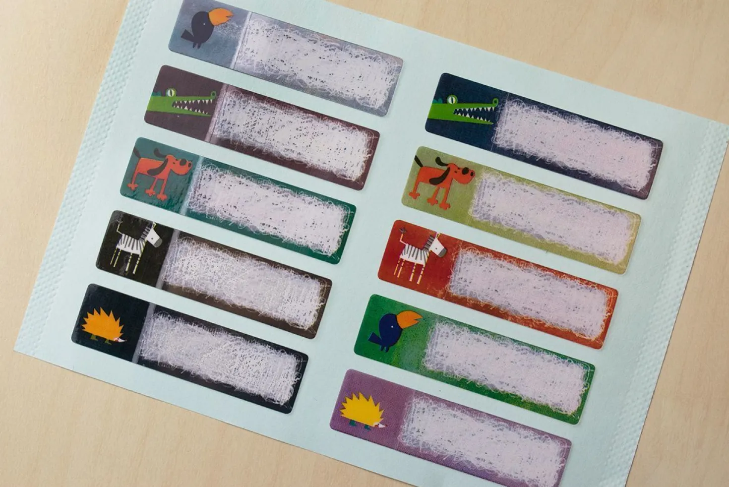 Animal Name Tag Sticker Set