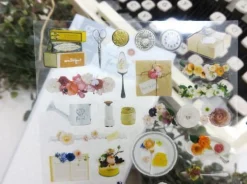 Antique Floral Deco Sticker