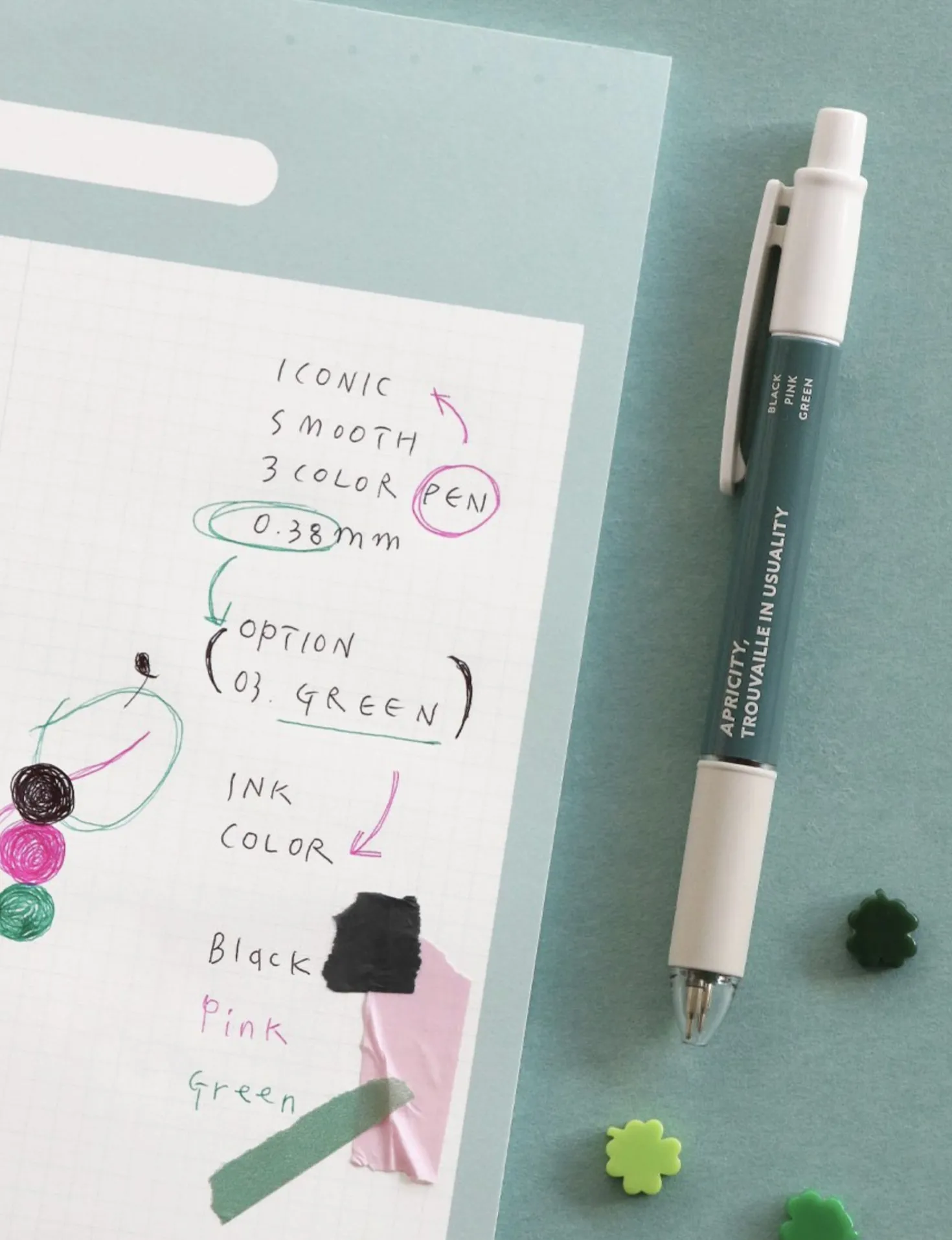 Apricity 3 Color Ball Point Pen