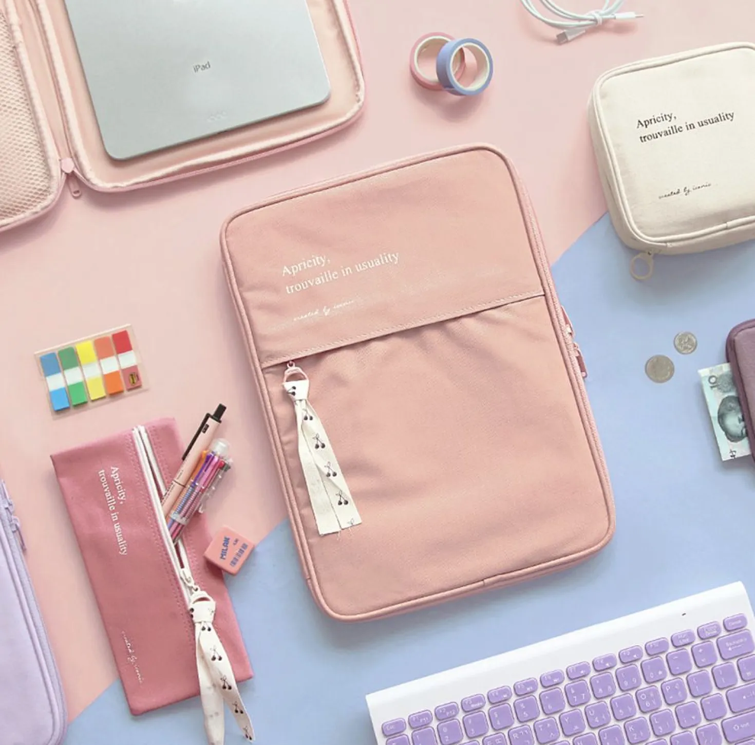 Apricity Cotton iPad Pouch