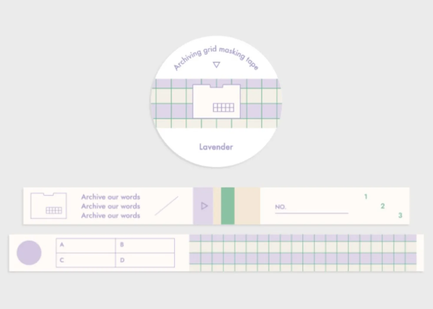 Archiving Grid Masking Tape