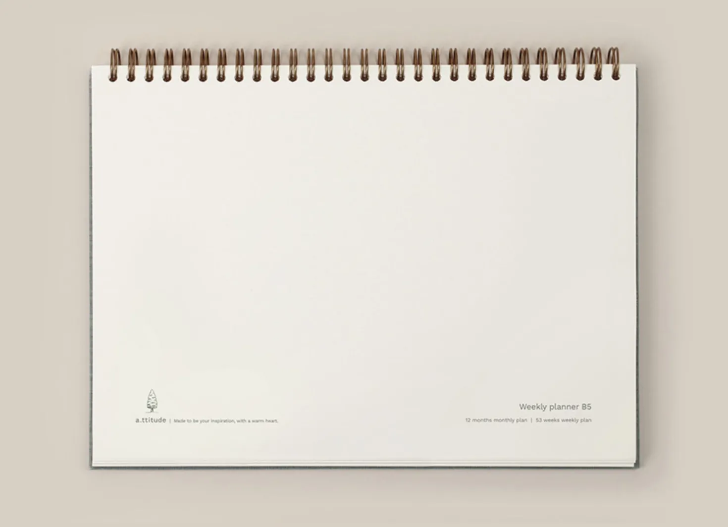 Attitude B5 Spiral Hardcover Weekly Planner