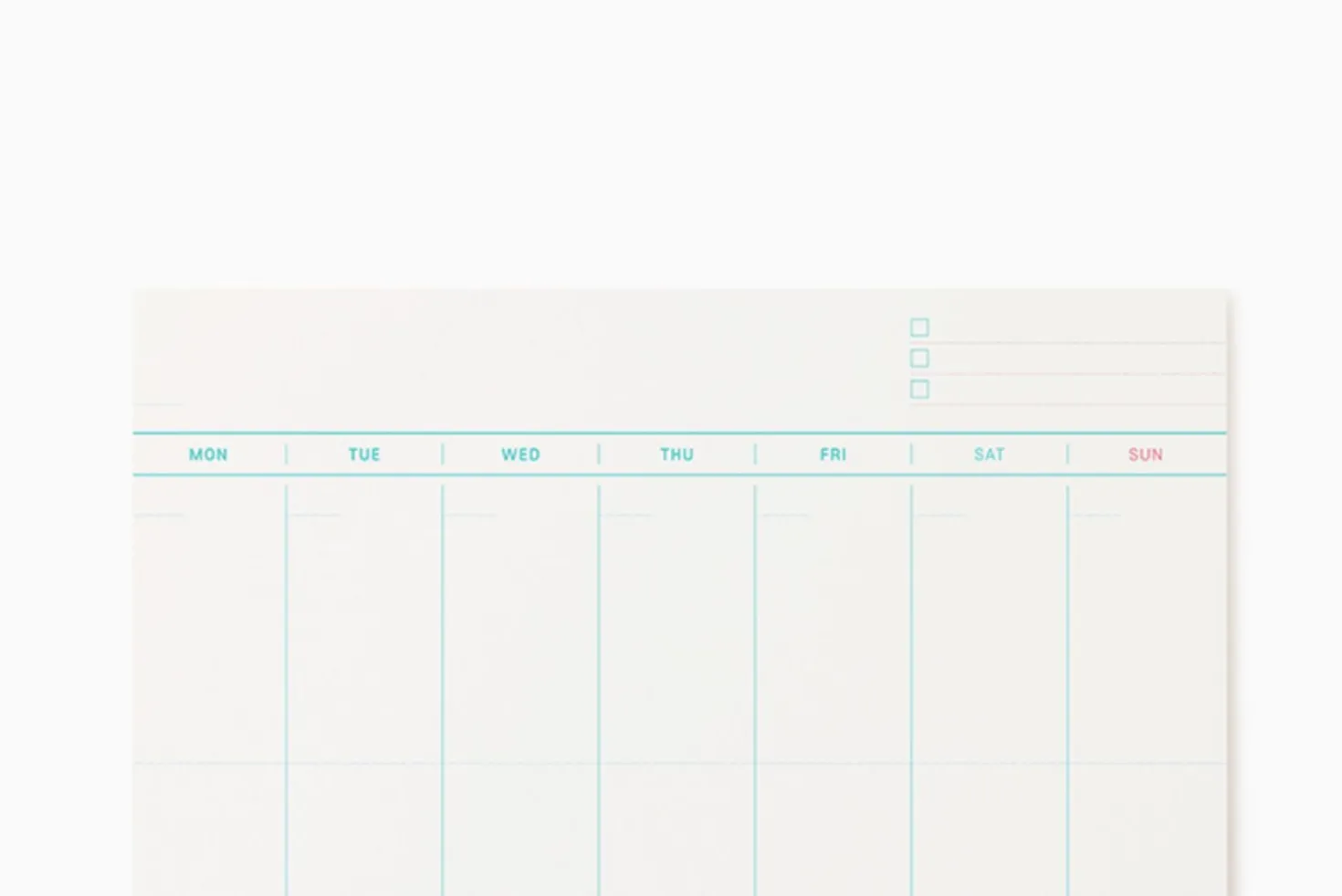 A5 Weekly Schedule Notepad