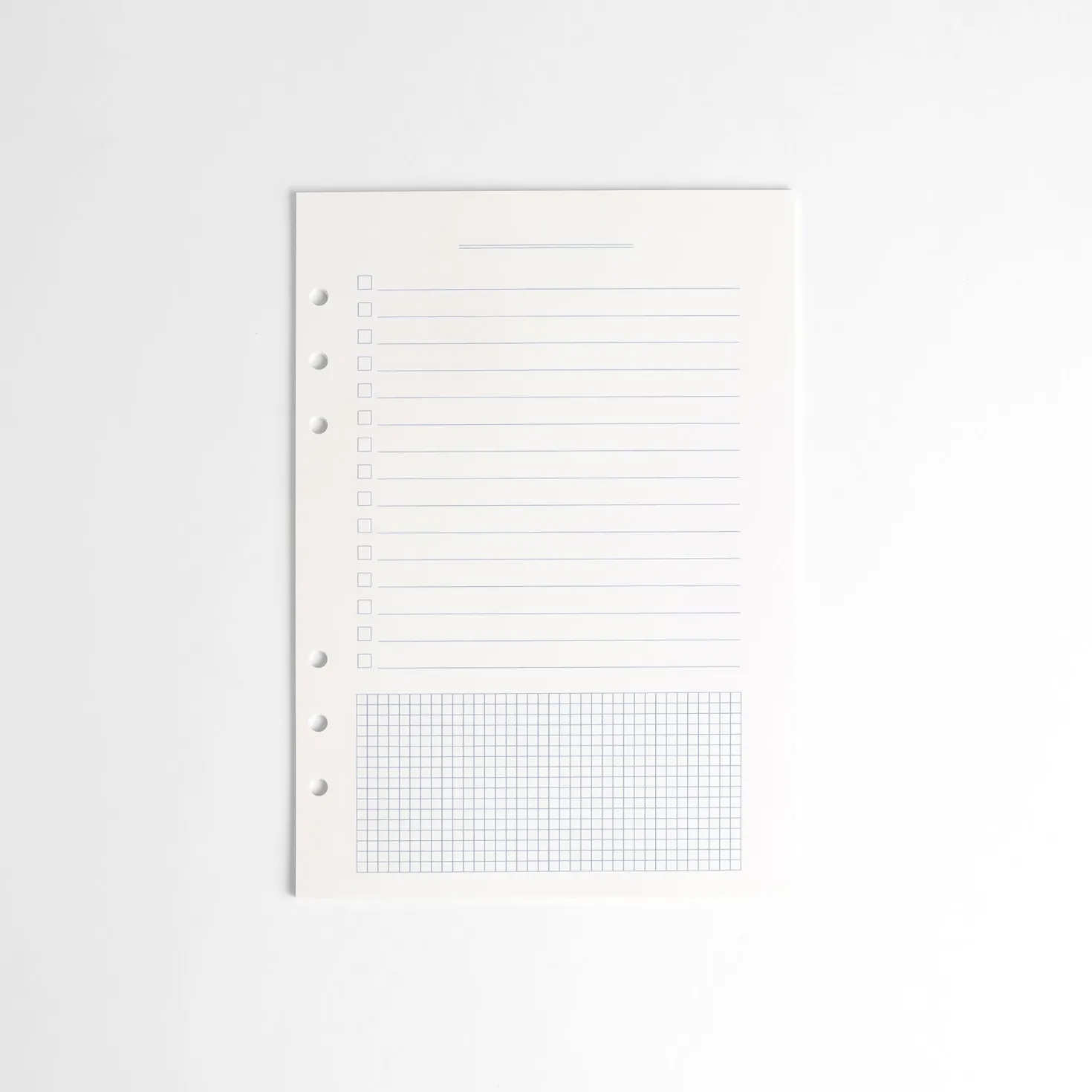 Basic 6 Ring A5 Note Refill