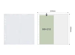 Basic 6 Ring A5 Wide Double-sided Pocket Refill