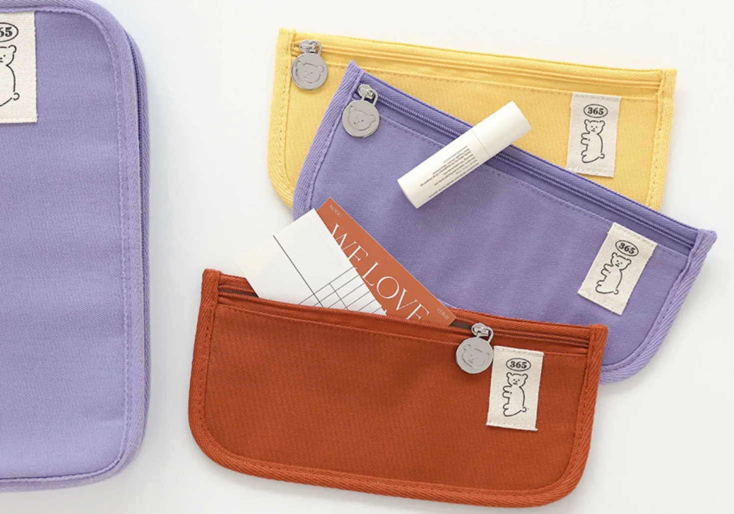 Bear Slim Cotton Pen Pouch