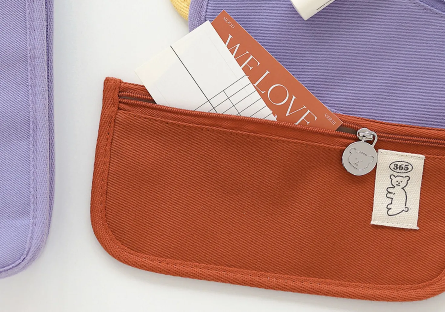Bear Slim Cotton Pen Pouch