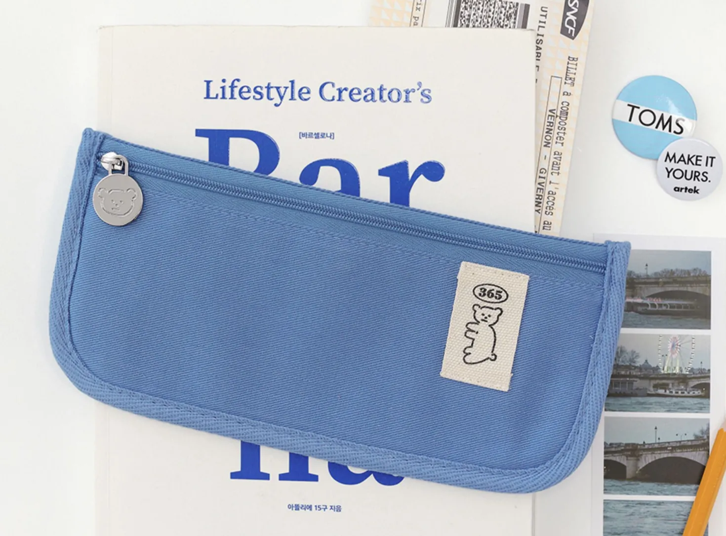 Bear Slim Cotton Pen Pouch