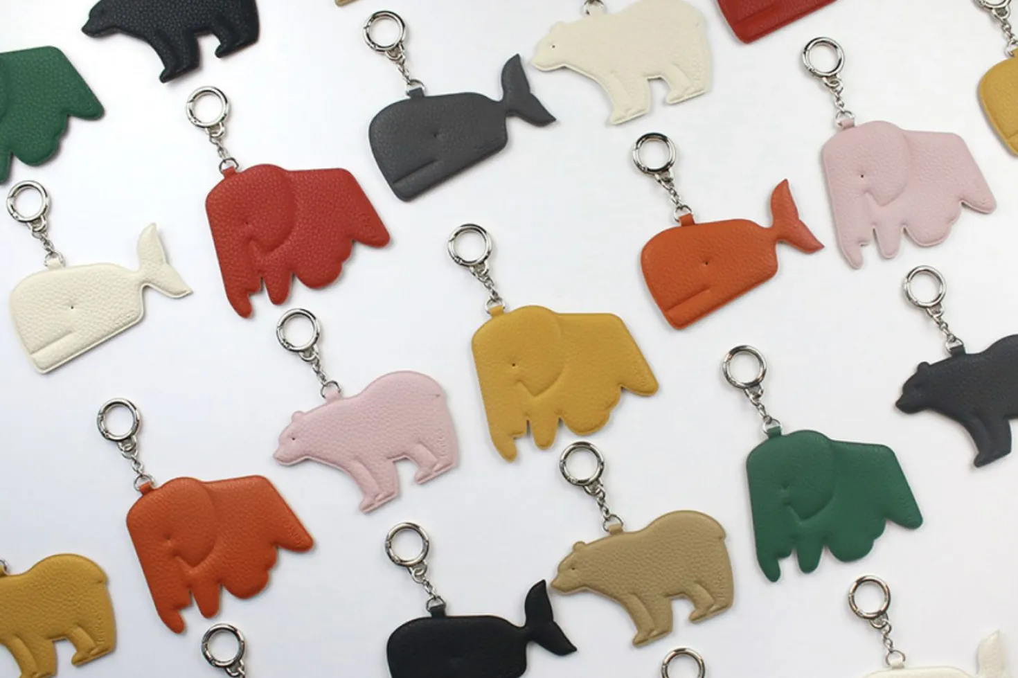 Bear Vegan Leather Key Ring