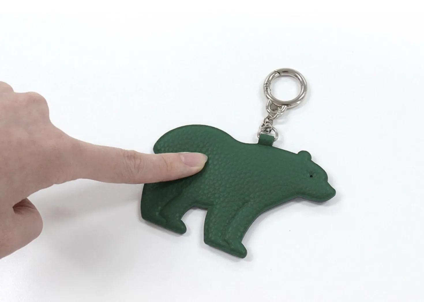 Bear Vegan Leather Key Ring