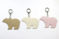 Bear Vegan Leather Key Ring