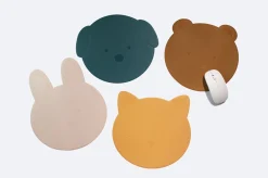 Bear Vegan Leather Mouse Pad