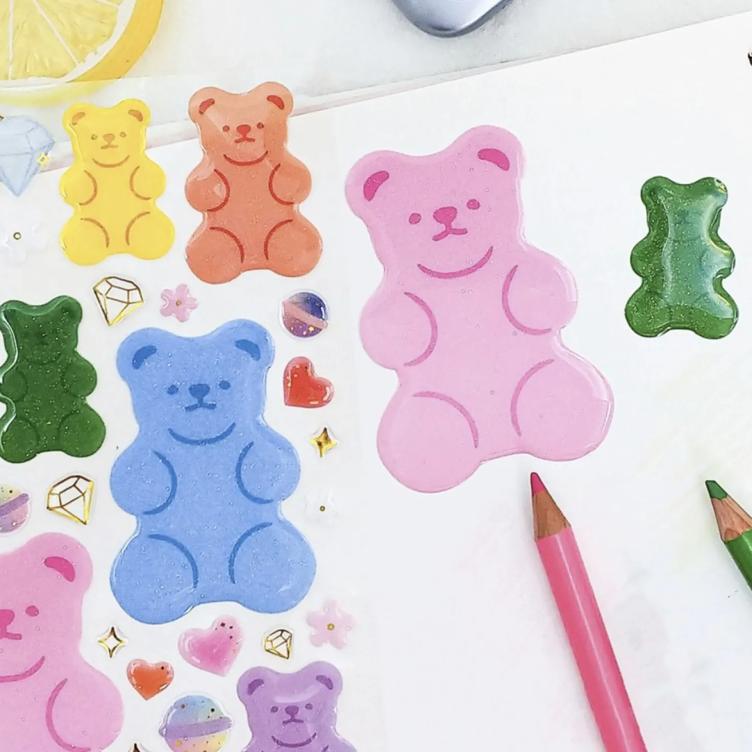Big Size Jelly Bear Sticker