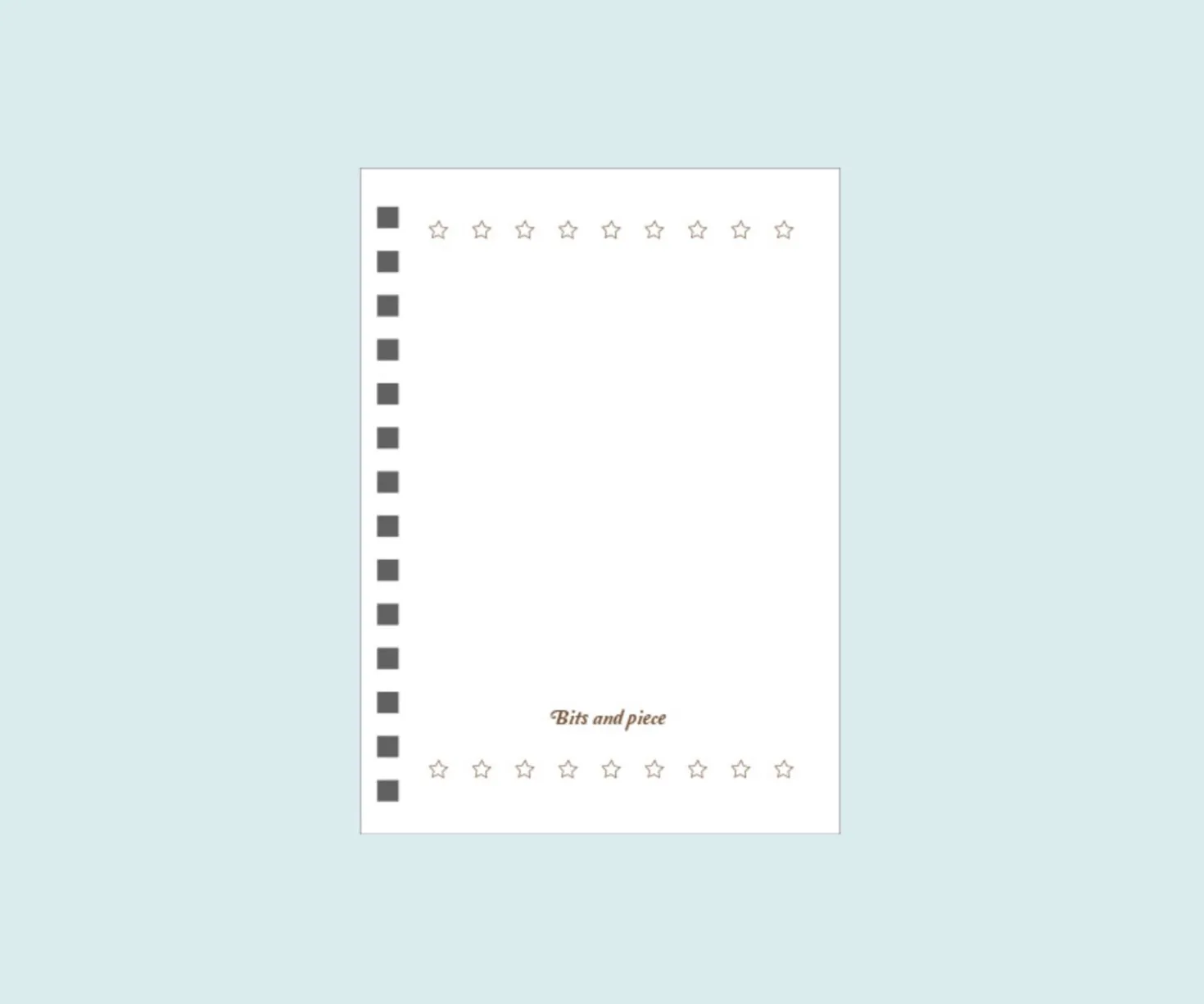 Bits and Pieces Mini Weekly Planner