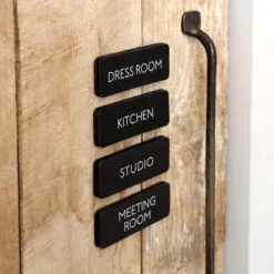 Black Basic Door Sign