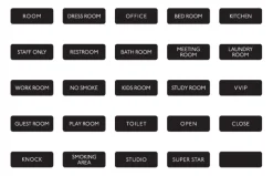 Black Basic Door Sign