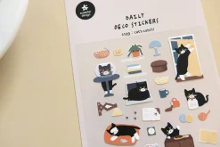 Black Cat Deco Sticker