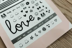 Black Love Nail Deco Sticker