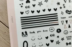 Black Love Nail Deco Sticker