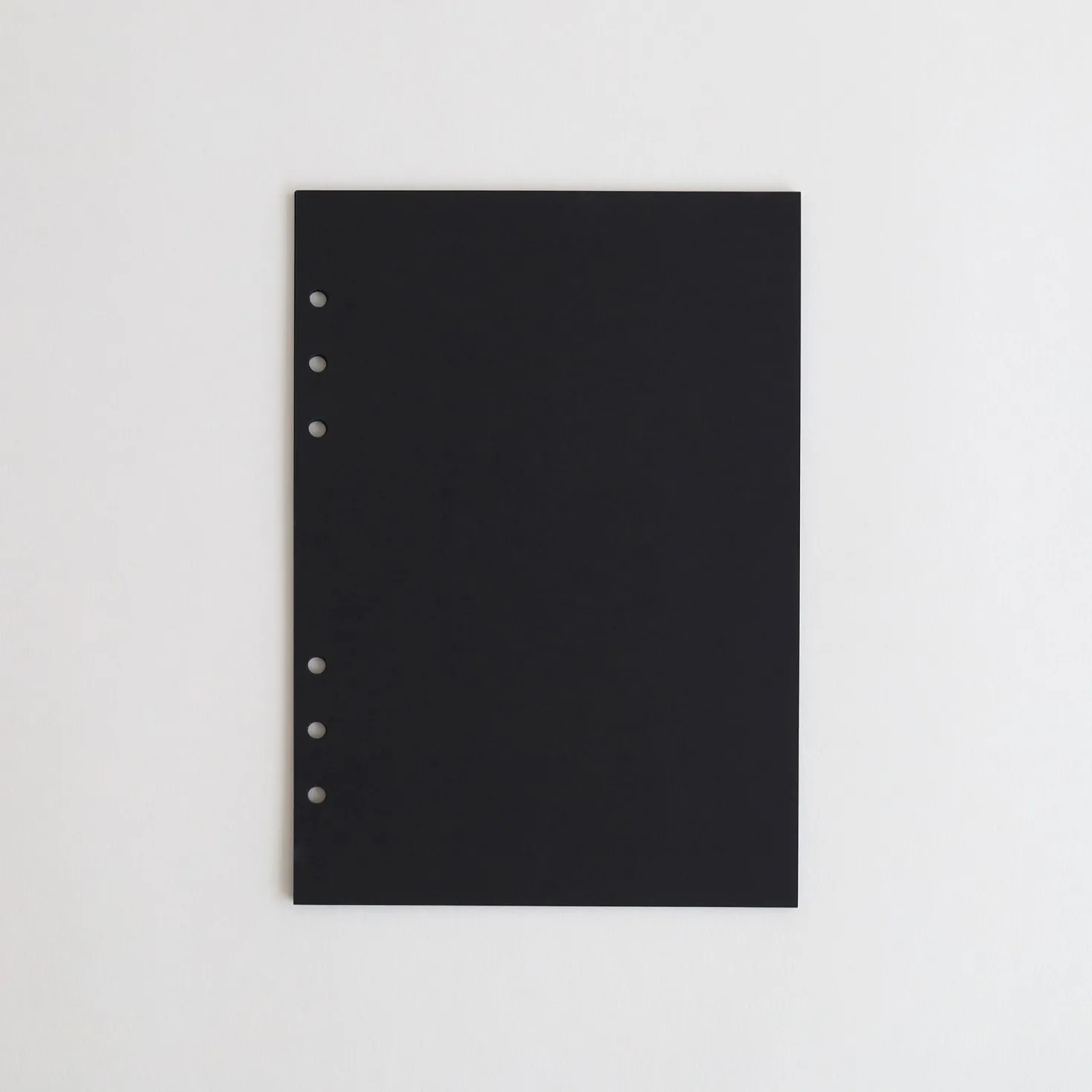 Black 6 Ring A5 Plain Note Refill