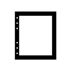 Black 6 Ring A6 Wide Note Refill