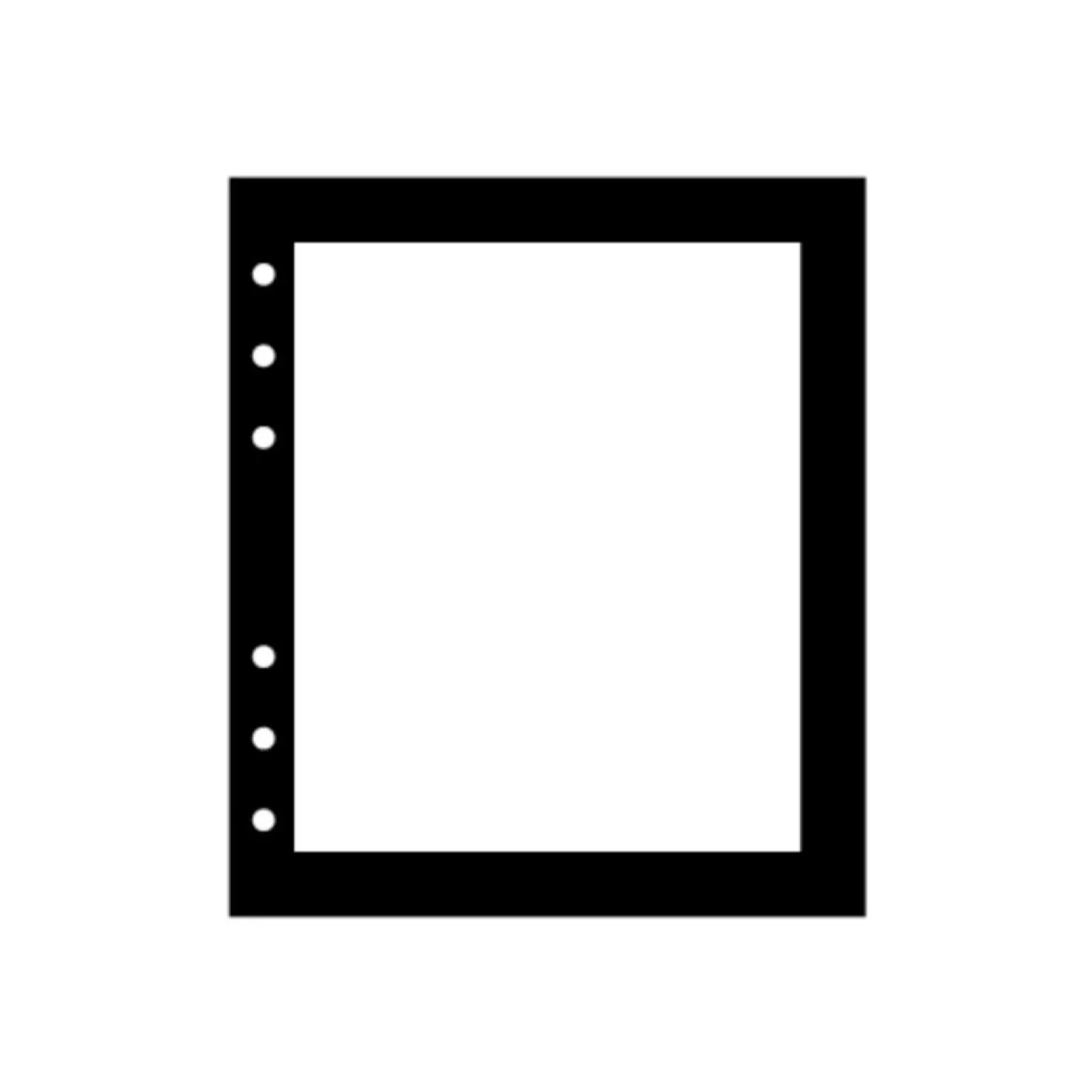 Black 6 Ring A6 Wide Note Refill