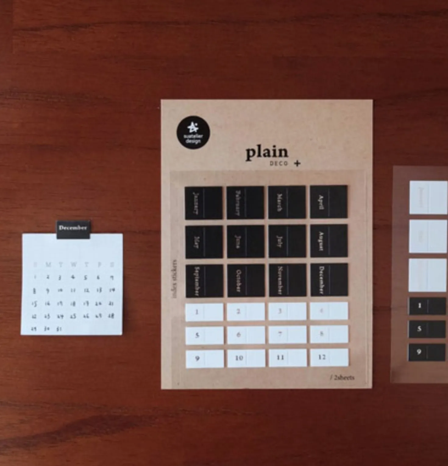 Black & White Index Sticker Set