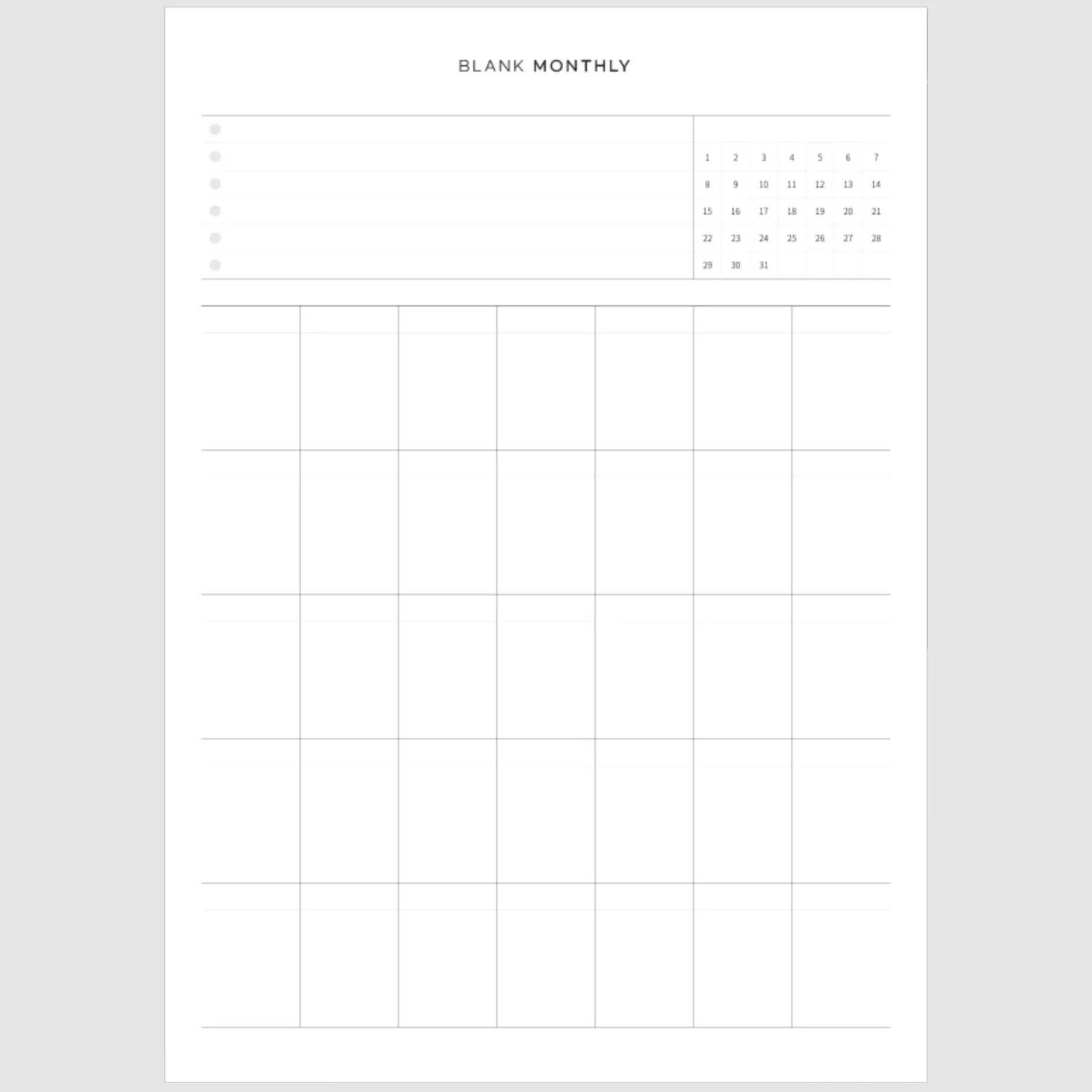 Blank Planning Notepad