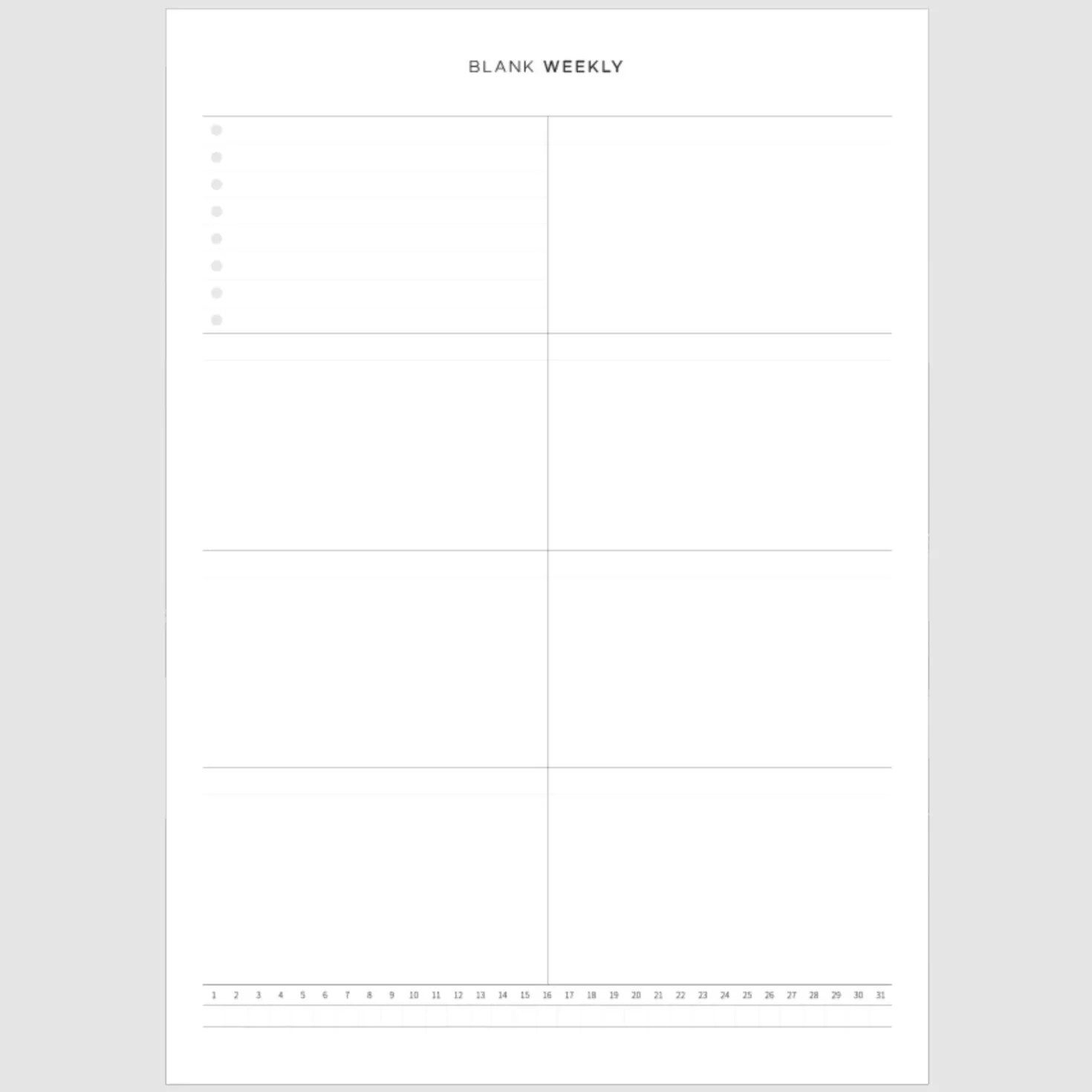 Blank Planning Notepad