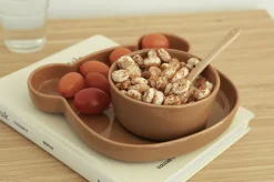 Brown Cozy Bear Bowl & Plate Set