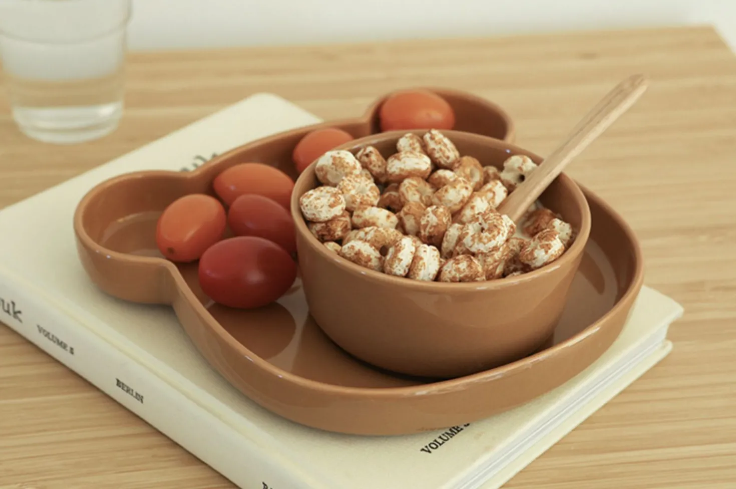 Brown Cozy Bear Bowl & Plate Set