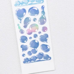 Bubbles Hologram Slim Sticker