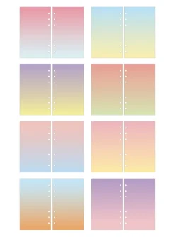 Bulk 6 Ring A6 Gradient Note Refill