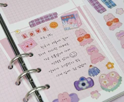 Bunny Gold Line Deco Sticker