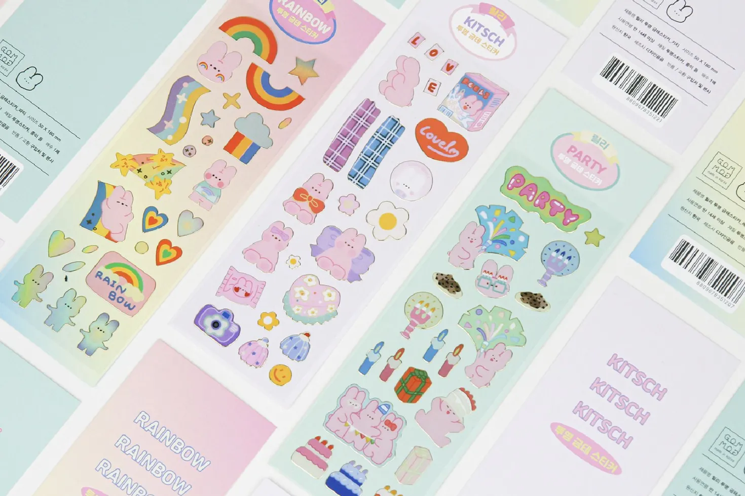Bunny Gold Line Deco Sticker
