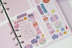 Bunny Gold Line Deco Sticker