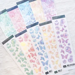 Butterfly Bubble Hologram Slim Sticker