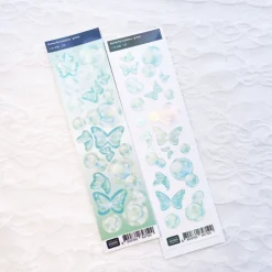Butterfly Bubble Hologram Slim Sticker