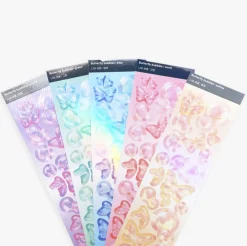 Butterfly Bubble Hologram Slim Sticker