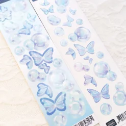 Butterfly Bubble Hologram Slim Sticker
