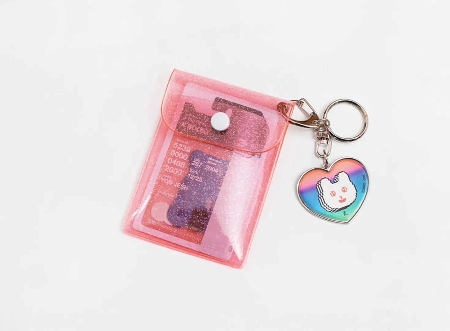 Button PVC Card Case