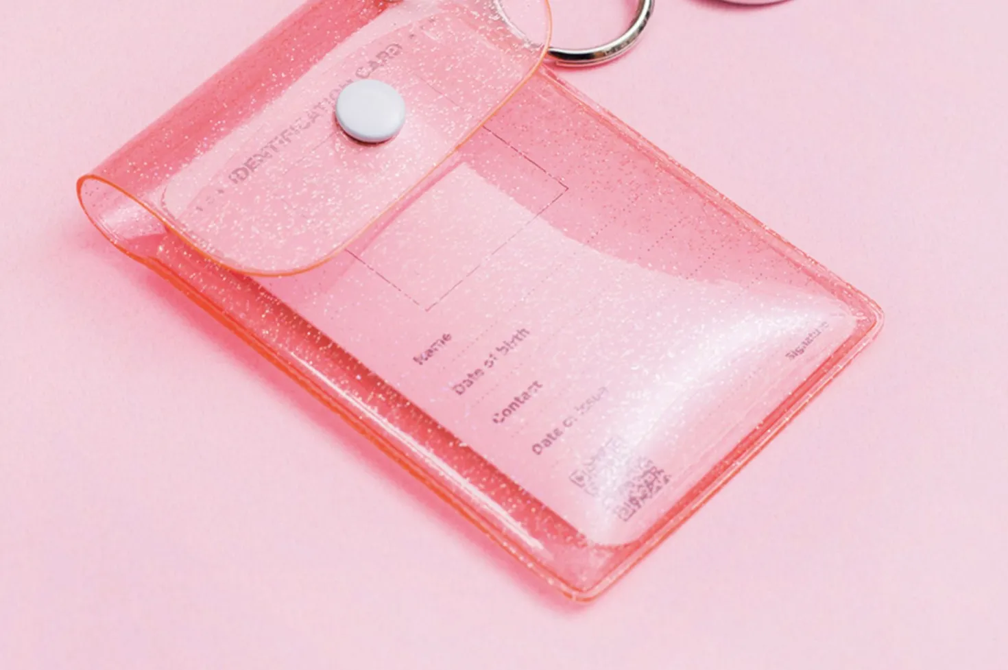Button PVC Card Case