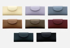 Button Vegan Leather Double Bill Pocket