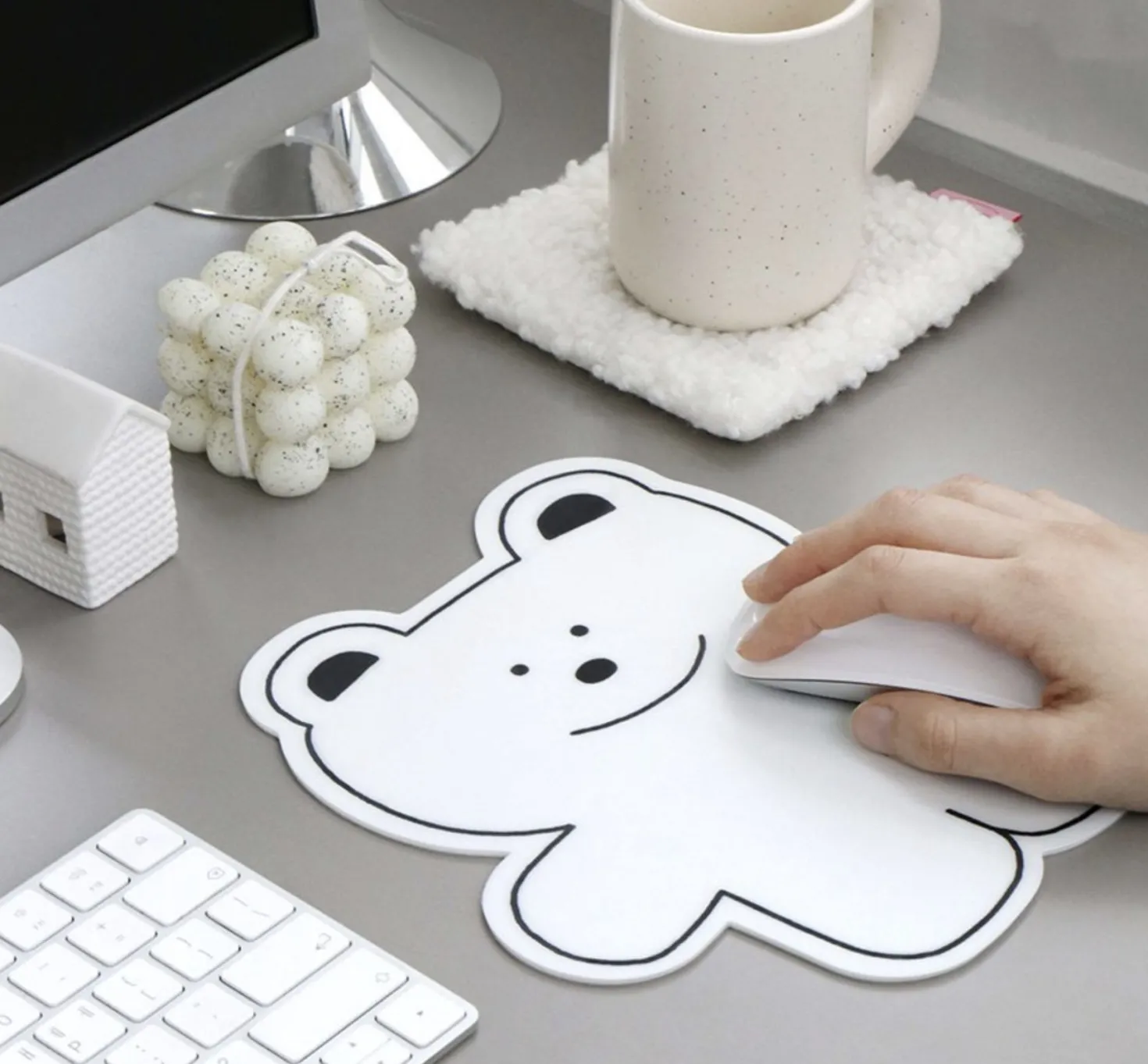 B&W Doodle Mouse Pad