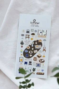 Cafe Blue Deco Sticker