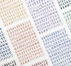 Calligraphy Alphabet&Number Sticker Set